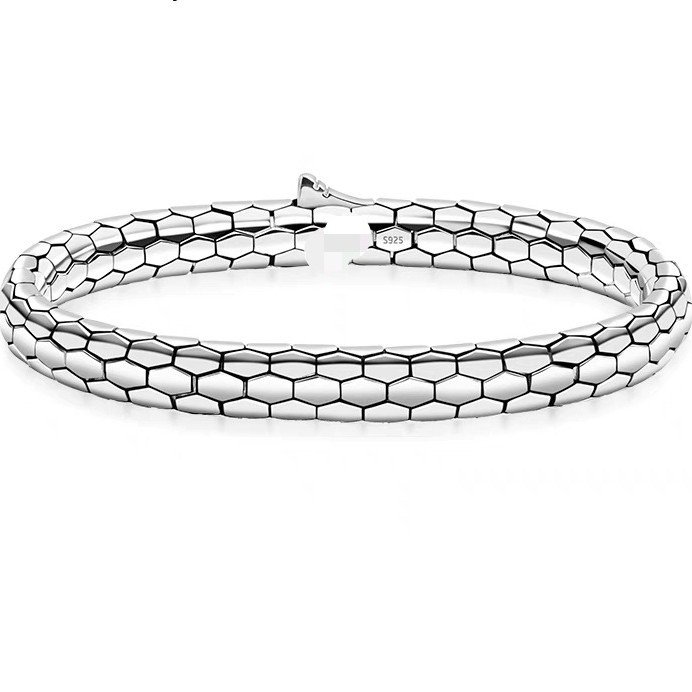 Aesthetic Style Alloy Snake-Scale Bracelet Bracelet for Men - Image 5