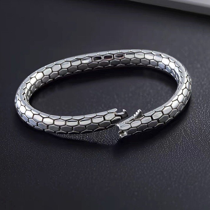 Aesthetic Style Alloy Snake-Scale Bracelet Bracelet for Men