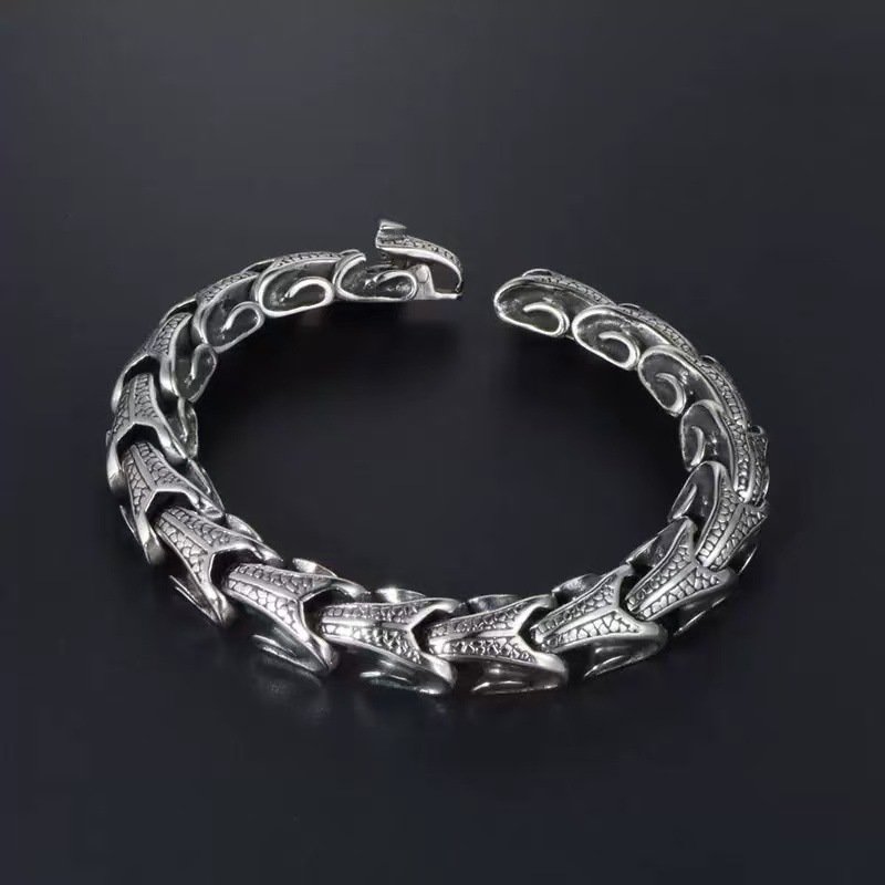Punk Style Men's Retro Dragon Bone Bracelet for Men - Image 4