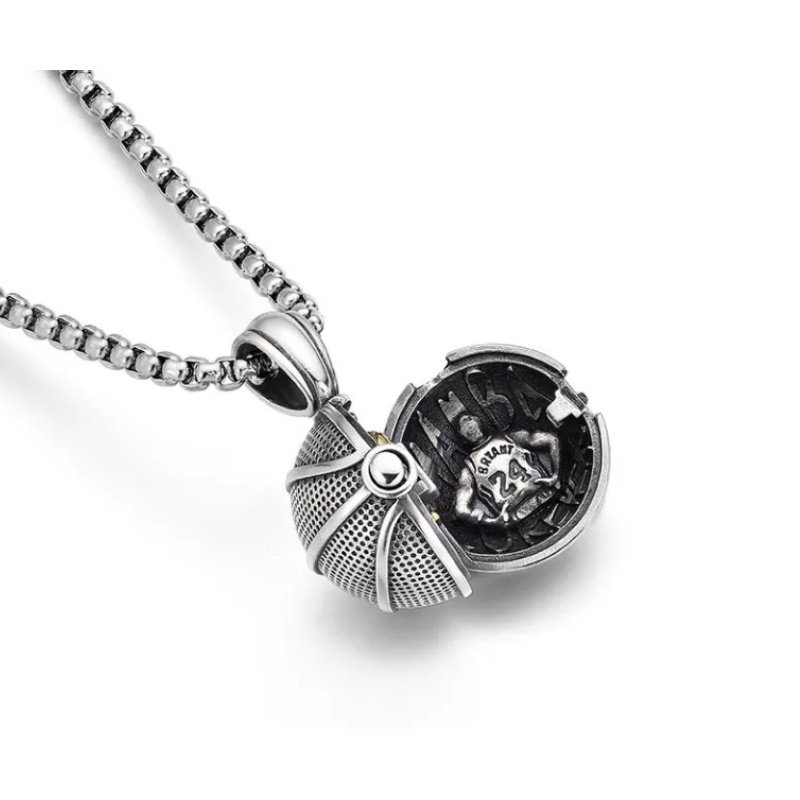 Openable Basketball Pendant With Championship Trophy Kobe Necklace - Image 6